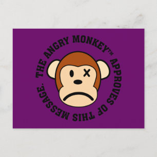 Seal of Approval: Message endorsed by Angry Monkey Postcard