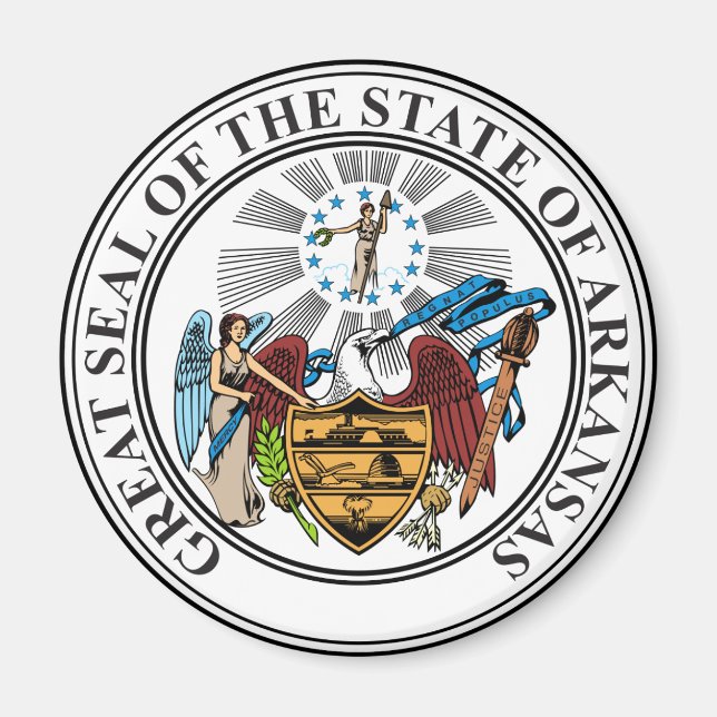 Seal of Arkansas State USA Magnet (Front)
