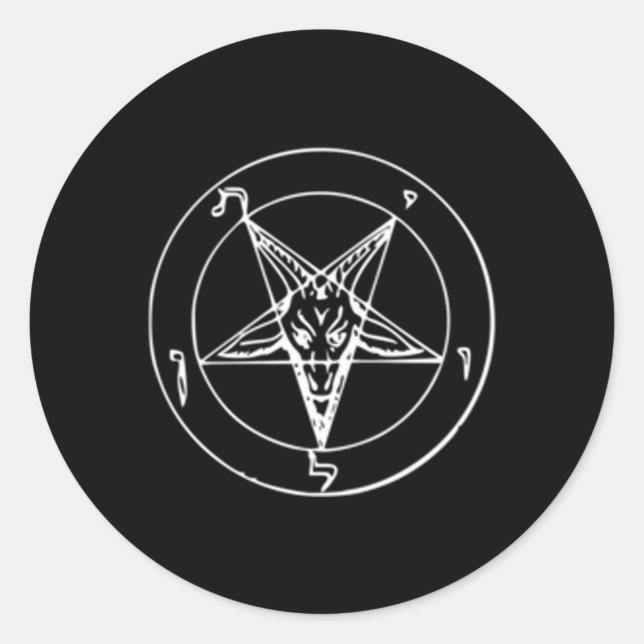 Seal Of Baphomet Occult Satanic Pentagram Goat Of  (Front)