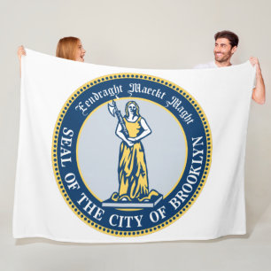 Seal of Brooklyn (Borough in New York City) Fleece Blanket