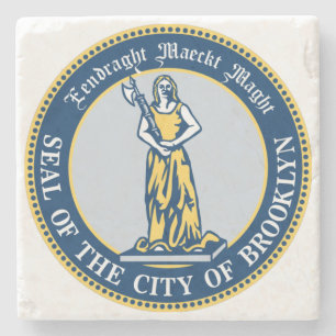Seal of Brooklyn (Borough in New York City) Stone Coaster