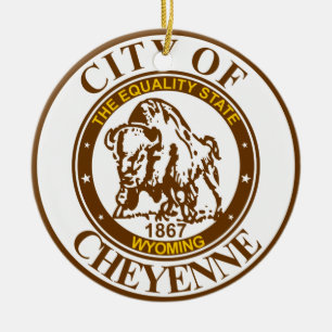 Seal of Cheyenne, Wyoming Ceramic Ornament