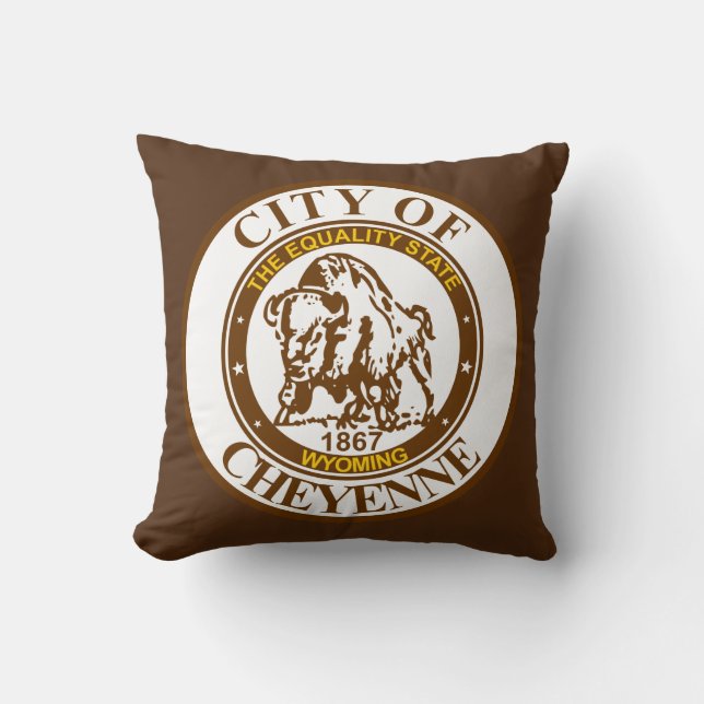 Seal of Cheyenne, Wyoming Cushion (Front)