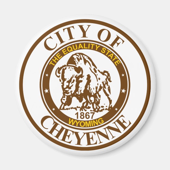 Seal of Cheyenne, Wyoming Magnet (Front)