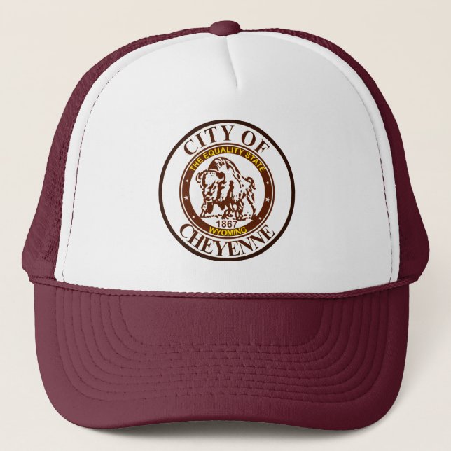 Seal of Cheyenne, Wyoming Trucker Hat (Front)