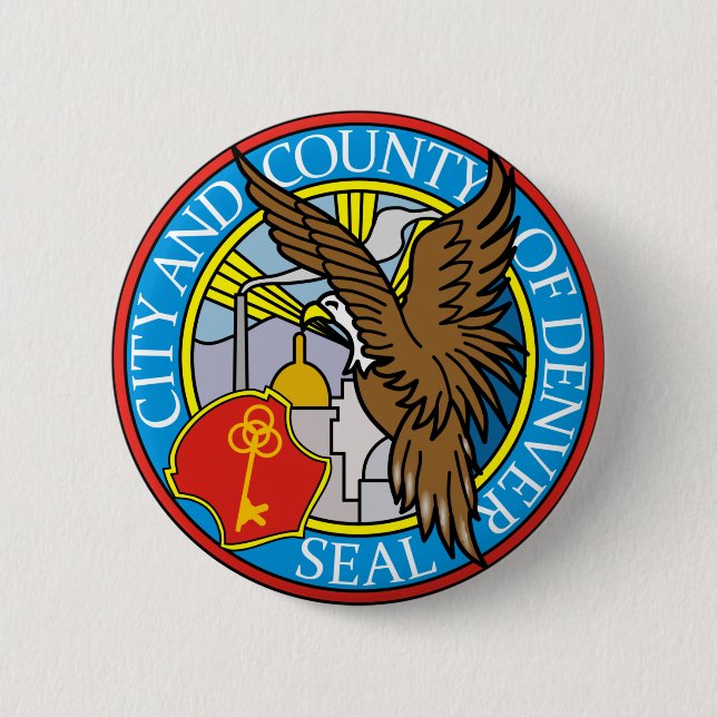 Seal of Denver, Colorado Button (Front)