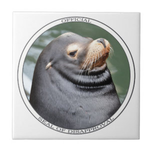 Seal of Disapproval Ceramic Coaster