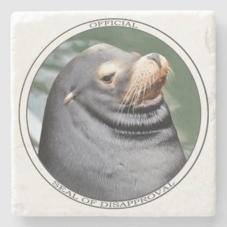 Seal of Disapproval Stone Coaster