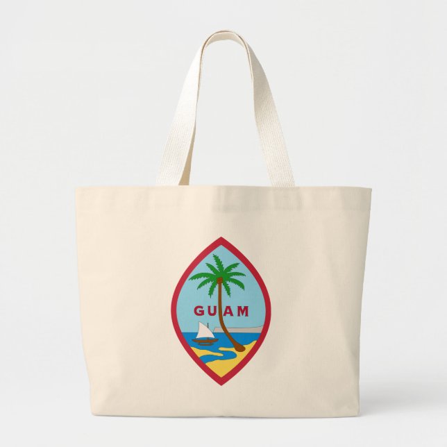 Seal of Guam Large Tote Bag (Front)
