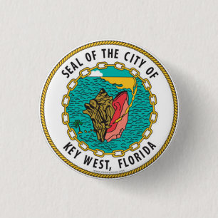 Seal of Key West, Florida 3 Cm Round Badge