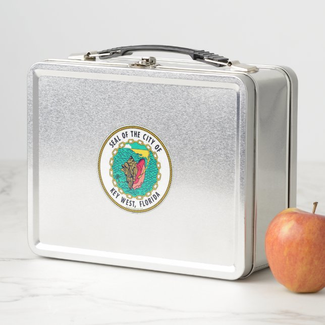Seal of Key West, Florida Metal Lunch Box (In Situ)