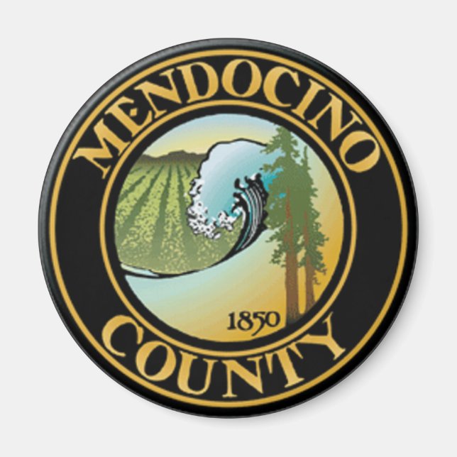 Seal of Mendocino County, California Magnet (Front)