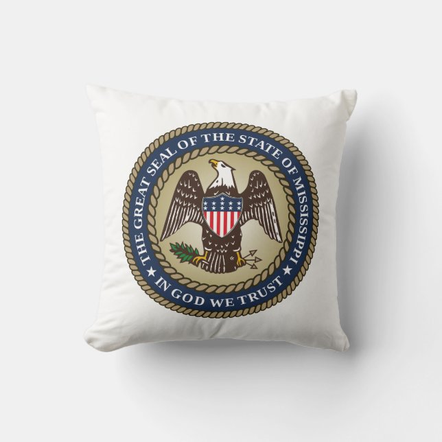 Seal of Mississippi Cushion (Front)