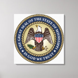 Seal of Mississippi (US State) Canvas Print