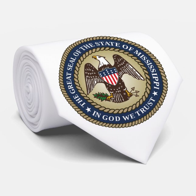 Seal of Mississippi (US State) Tie (Rolled)