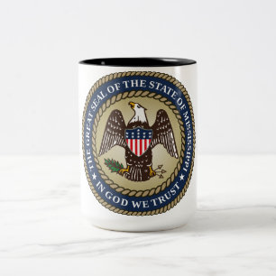 Seal of Mississippi (US State) Two-Tone Coffee Mug