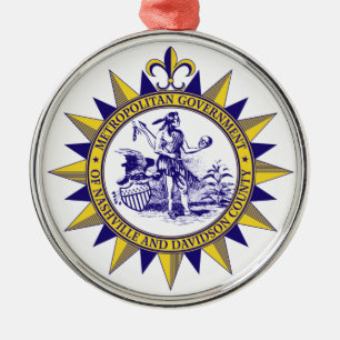 Seal of Nashville (Tennessee) Metal Tree Decoration