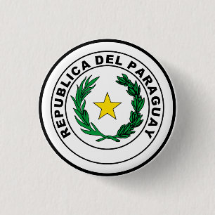Seal of Paraguay 3 Cm Round Badge