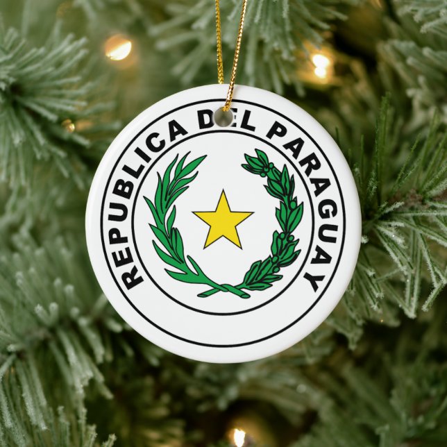 Seal of Paraguay Ceramic Tree Decoration (Tree)