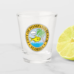 Seal of Pompano Beach, Florida Shot Glass
