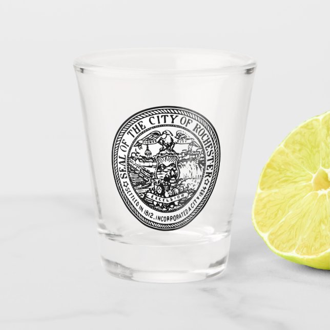 Seal of Rochester, NY Shot Glass (Front)