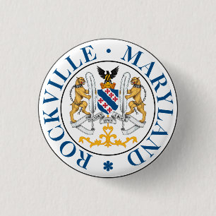 Seal of Rockville, Maryland 3 Cm Round Badge