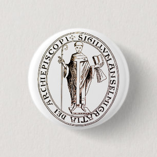 Seal of Saint Anselm of Canterbury 3 Cm Round Badge