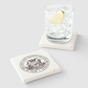 Seal of San Francisco, CA Stone Coaster