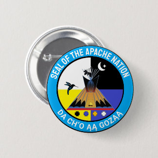 Seal Of The Apache Nation 6 Cm Round Badge