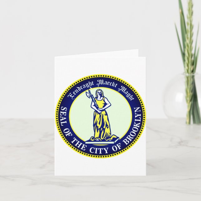 Seal Of The Borough Of Brooklyn New York _1  Card (Front)