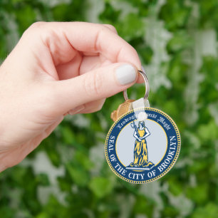 Seal of the Borough of Brooklyn, New York Keychain