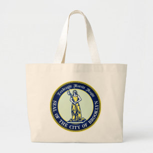 Seal of the Borough of Brooklyn, New York Large Tote Bag