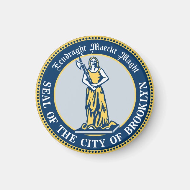 Seal of the Borough of Brooklyn, New York Magnet (Front)
