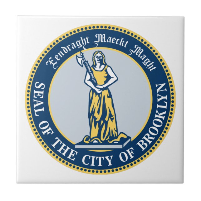 Seal of the Borough of Brooklyn, New York Tile (Front)