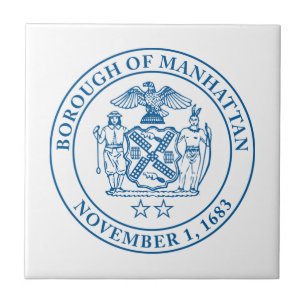 Seal of the Borough of Manhattan, NYC Tile