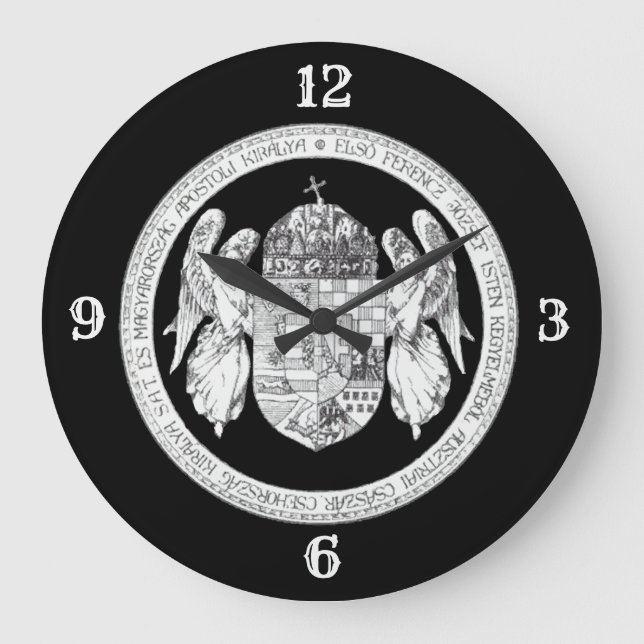 Seal of the Hungarian Kingdom Round Clock (Front)