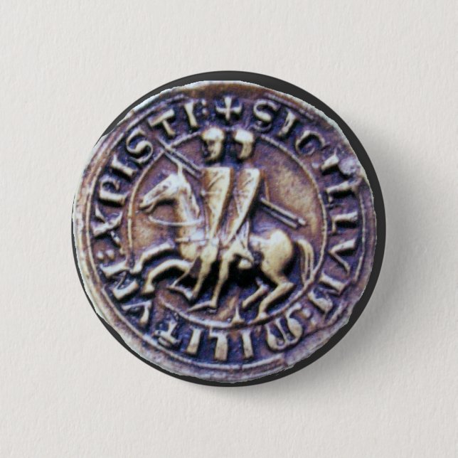 SEAL OF THE KNIGHTS TEMPLAR 6 CM ROUND BADGE (Front)