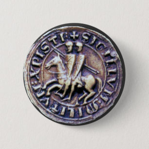 SEAL OF THE KNIGHTS TEMPLAR 6 CM ROUND BADGE