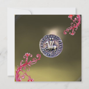 SEAL OF THE KNIGHTS TEMPLAR agete grey Invitation