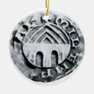 SEAL OF THE KNIGHTS TEMPLAR CERAMIC TREE DECORATION