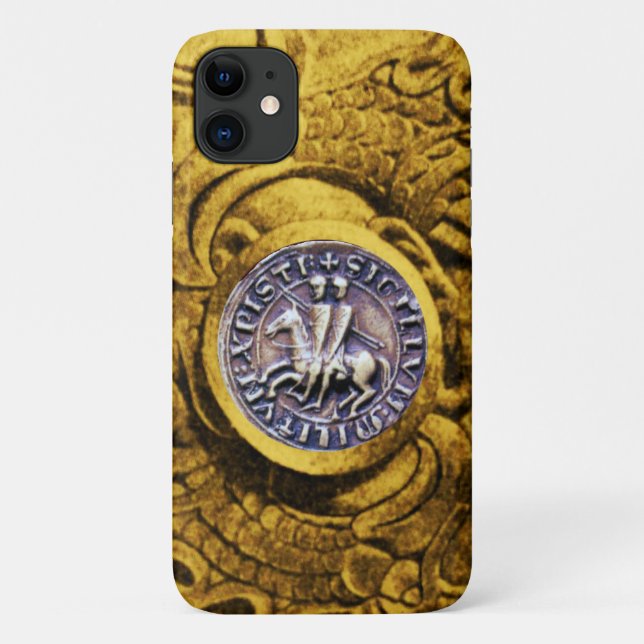 SEAL OF THE KNIGHTS TEMPLAR gold yellow Case-Mate iPhone Case (Back)