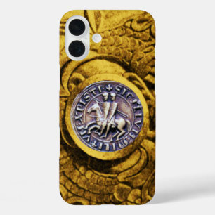 SEAL OF THE KNIGHTS TEMPLAR gold yellow iPhone 16 Plus Case