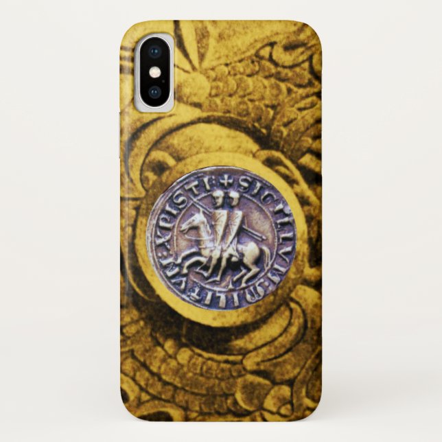 SEAL OF THE KNIGHTS TEMPLAR gold yellow Case-Mate iPhone Case (Back)