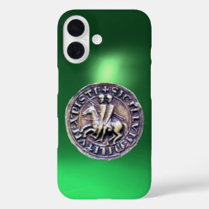 SEAL OF THE KNIGHTS TEMPLAR green iPhone 16 Case