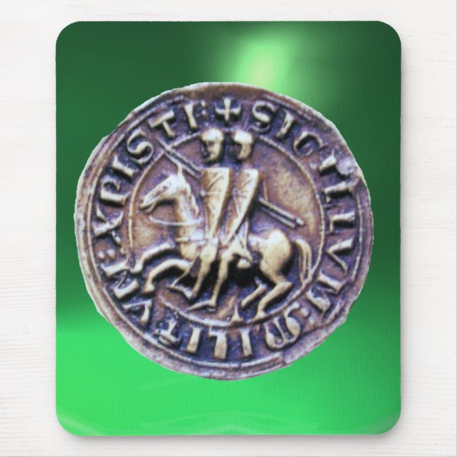 SEAL OF THE KNIGHTS TEMPLAR green Mouse Mat (Front)