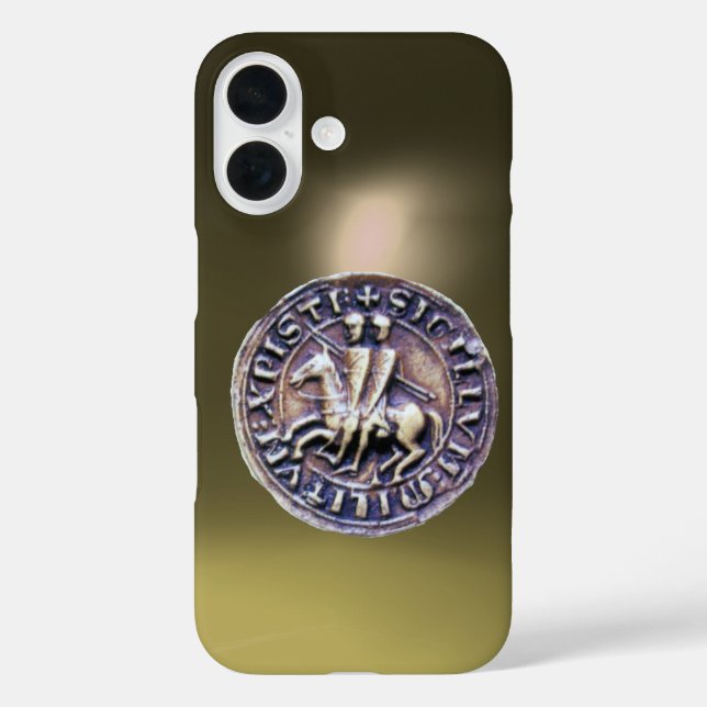 SEAL OF THE KNIGHTS TEMPLAR grey Case-Mate iPhone Case (Back)