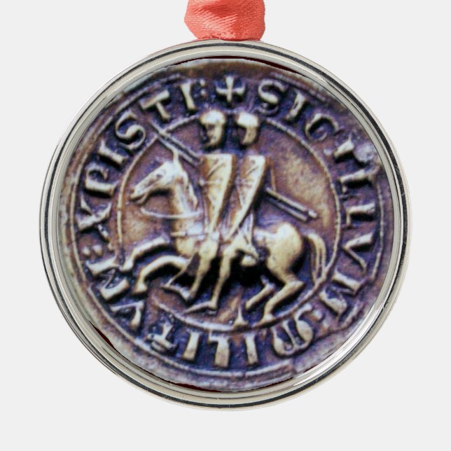 SEAL OF THE KNIGHTS TEMPLAR METAL TREE DECORATION (Front)