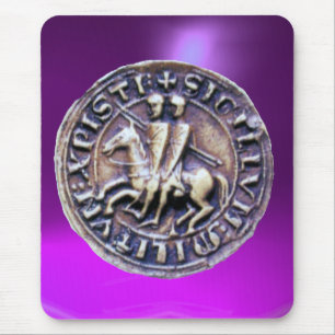 SEAL OF THE KNIGHTS TEMPLAR purple Mouse Mat