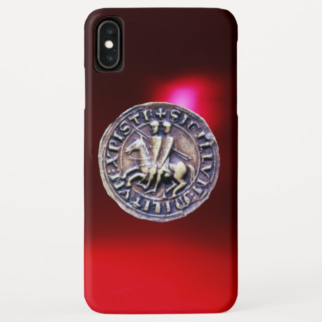 SEAL OF THE KNIGHTS TEMPLAR red burgundy Case-Mate iPhone Case (Back)