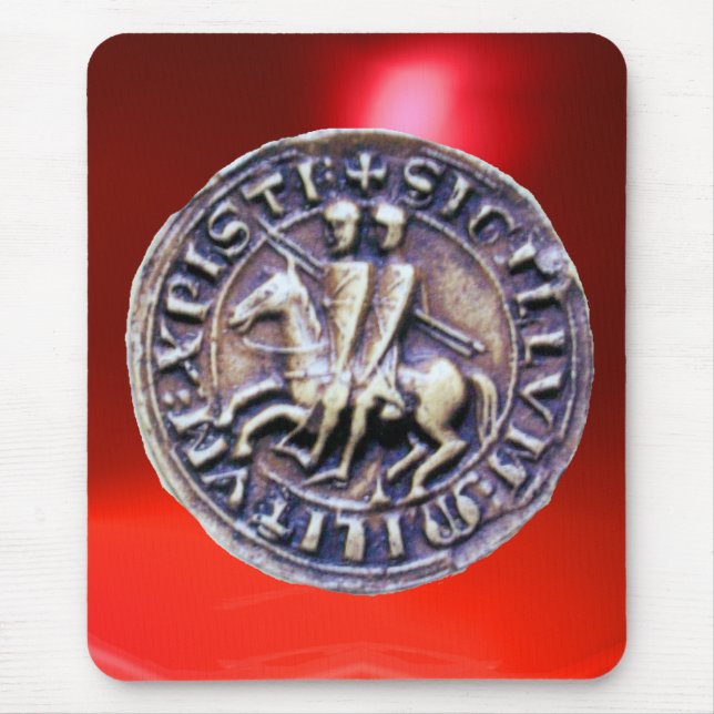 SEAL OF THE KNIGHTS TEMPLAR red Mouse Mat (Front)